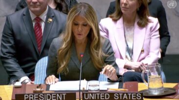 Melania Trump préside une séance du Conseil de sécurité des Nations unies consacrée aux enfants dans les conflits armés, à New York le 3 mars.Unies