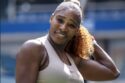 Serena Williams smiling during her match with Maria Sakkari in the USTA Billie Jean King National Tennis Center's Arthur Ashe Stadium during the 2020 US Open Date