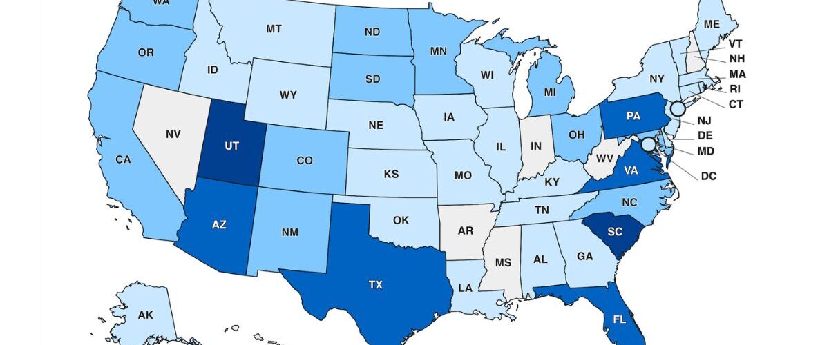 Carte des États-Unis présentant, par État, les cas confirmés de rougeole chez les résidents américains en 2026, selon les données disponibles au 23 juillet.