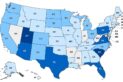 Carte des États-Unis présentant, par État, les cas confirmés de rougeole chez les résidents américains en 2026, selon les données disponibles au 23 juillet.