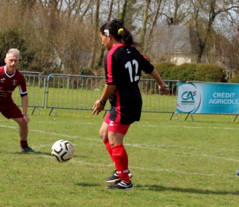 football en marchant